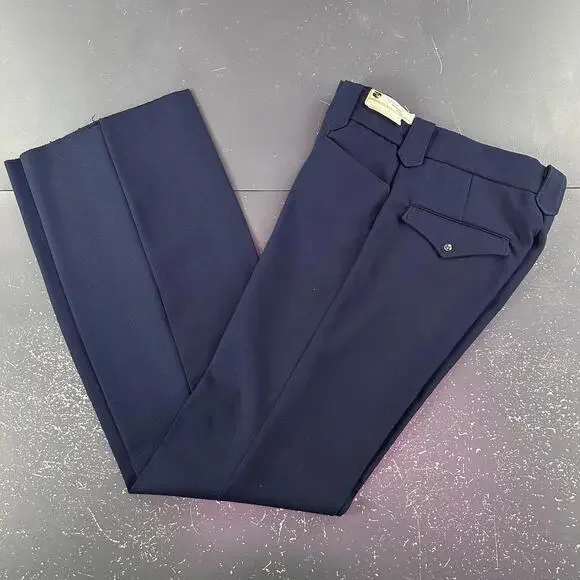 VTG Dickson Jenkins Western Pants Mens 28 Blue Bootcut Flared Bell NWT USA 70's - Picture 1 of 9